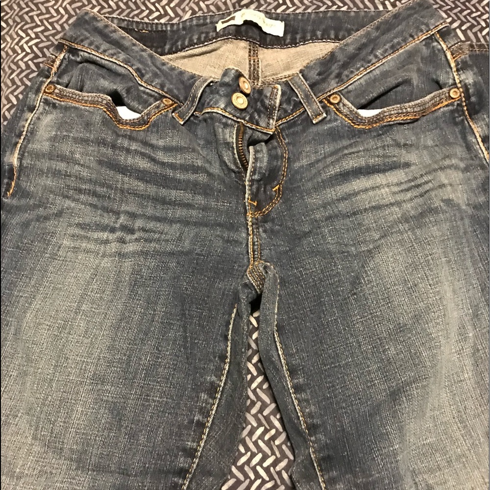 Silver jeans.